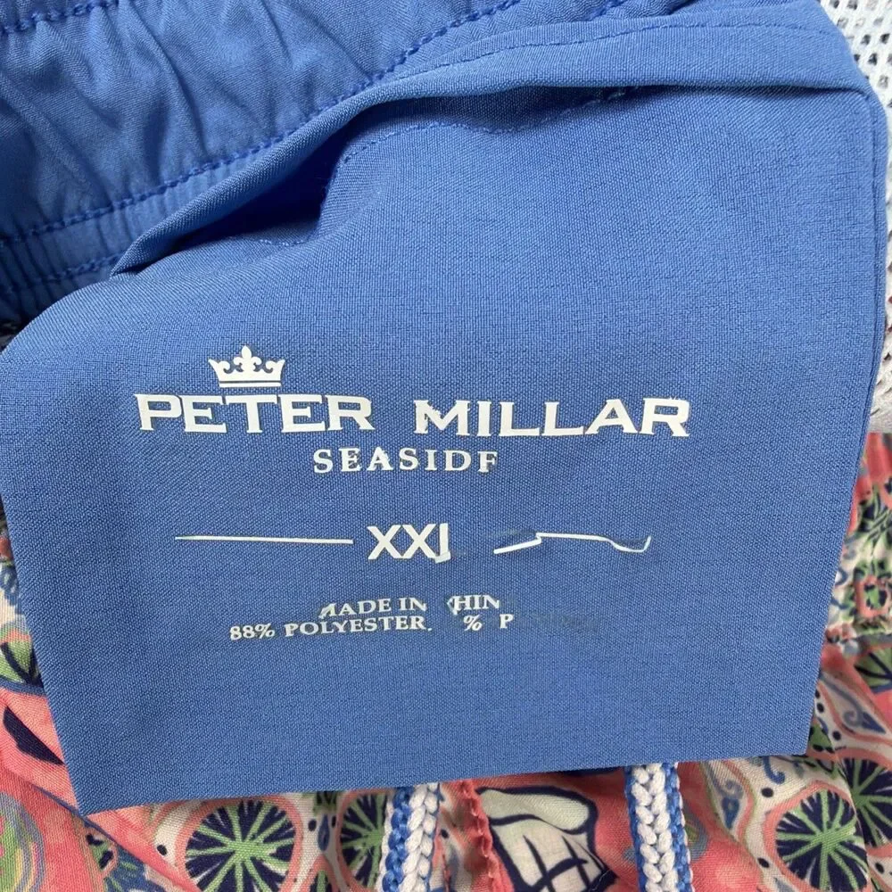 Peter Millar Seaside Swim Trunks Mens XXL Skulls Board Shorts